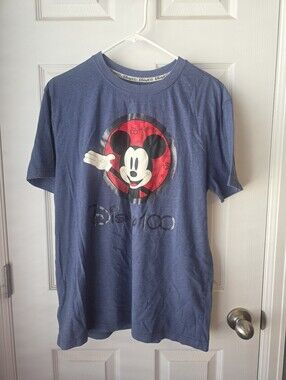 Disney 100 Years Of Wonder Unisex T Shirt   SZM Mickey Mouse Blue Anniversary